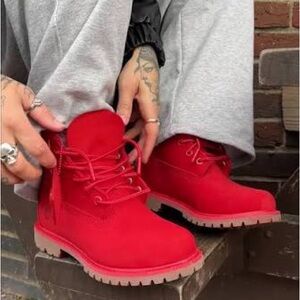 Timberland All Red Limited Edition Boots Waterproof Leather Insulated